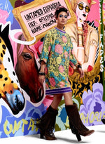 Load image into Gallery viewer, Multi Colored Floral Sequin Dress