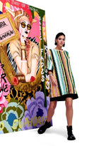 Load image into Gallery viewer, Striped Sequin T-Shirt Dress