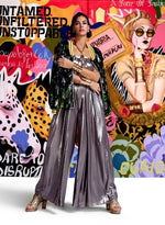 Load image into Gallery viewer, Silver Off Shoulder Jumpsuit