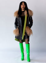 Load image into Gallery viewer, Chocolate Brown Calf Skin Leather Jacket