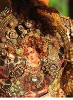 Load image into Gallery viewer, The Modern Maharani Bejeweled Jacket Saree Set