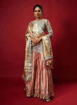 Load image into Gallery viewer, Sea Green Banarasi Sharara Set