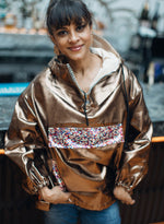 Load image into Gallery viewer, Oversized Copper Leather Hoodie