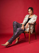 Load image into Gallery viewer, Deep Purple Short Velvet Kurta Set
