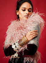 Load image into Gallery viewer, Maroon Velvet Kurta Set