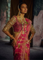 Load image into Gallery viewer, Purple patola silk blouse