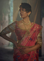 Load image into Gallery viewer, Red Heavy Bandhani Silk Saree