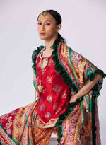 Load image into Gallery viewer, Red Banarasi Silk Sharara Set