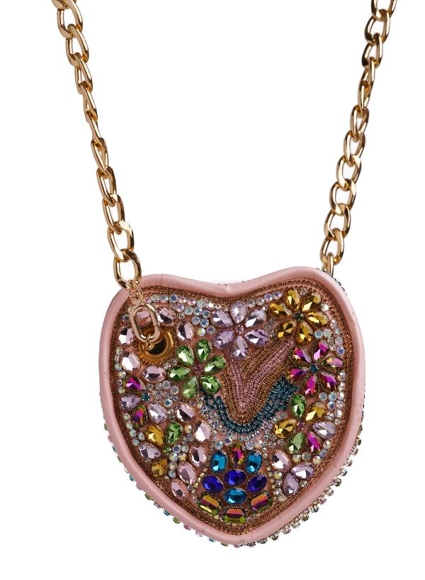 Salmon Heart Leather Bag