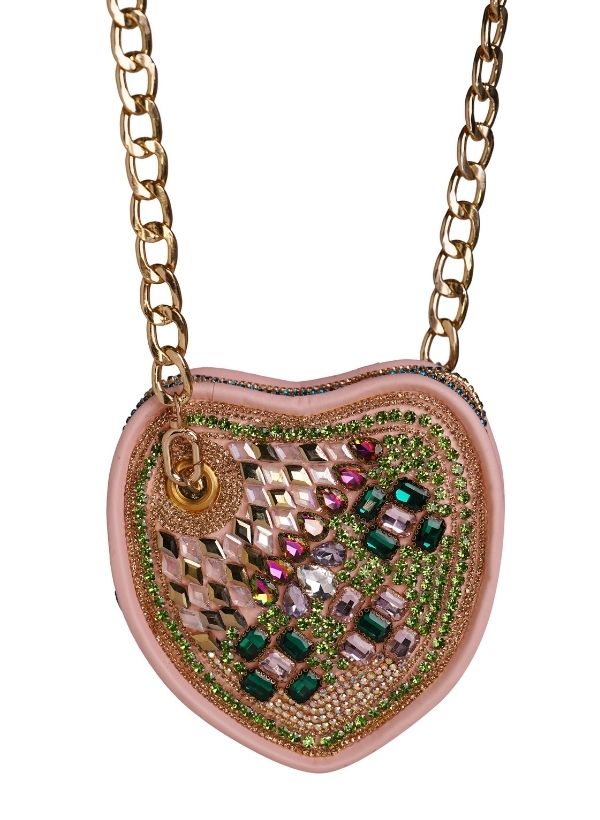 Salmon Heart Leather Bag