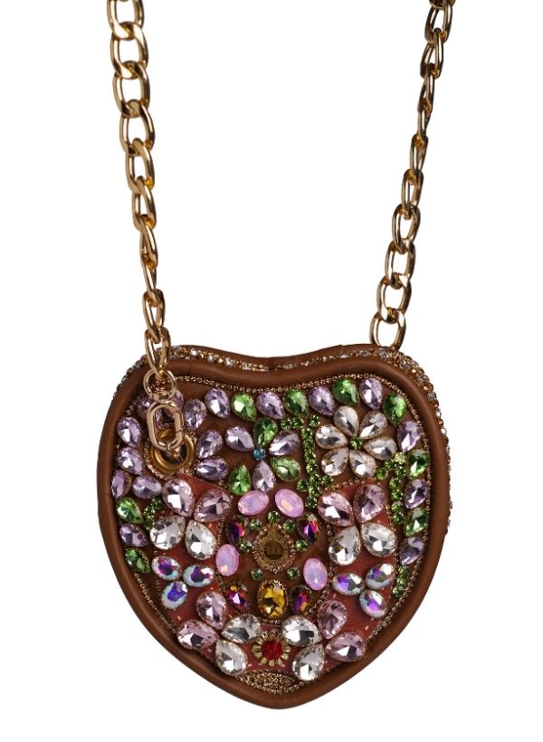 Mocha Heart Leather Bag