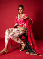 Load image into Gallery viewer, Hot Pink Banarasi Dhoti Kurta Set
