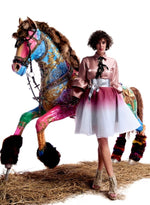 Load image into Gallery viewer, Maroon & Blue Tulle Skirt