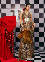 Load image into Gallery viewer, ANIMAL PRINT SEQUIN JUMPSUIT
