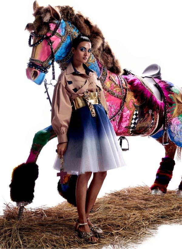 Grey & Blue Tulle Skirt