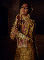 Load image into Gallery viewer, Olive Green Banarasi Silk Kurta Set