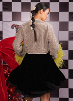 Load image into Gallery viewer, SWAROVSKI OPEN JACKET WITH OSTRICH FEATHER SLEEVES