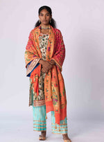 Load image into Gallery viewer, Beige Multi Colored Kurta Set