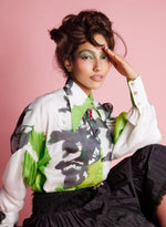 Load image into Gallery viewer, French Organza Printed Elaborate Shirt