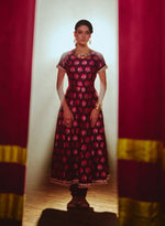 Load image into Gallery viewer, Purple Silk Swarovski Anarkali
