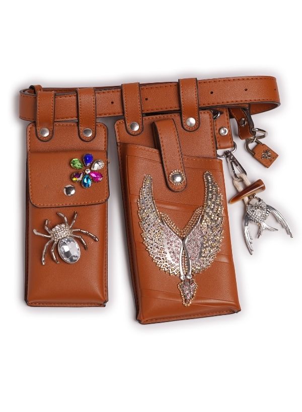 Tanned Leather Belt Ppuch Bag