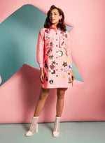 Load image into Gallery viewer, Light Pink French Taffeta Shirt Dress
