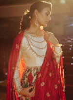 Load image into Gallery viewer, Rose Heirloom Pearl Necklace Anarkali