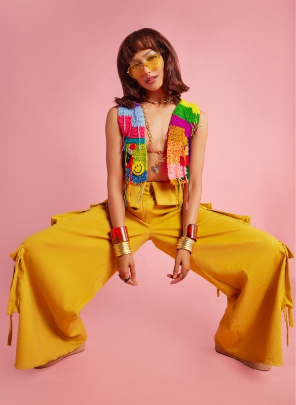 Crochet Contrast Co-Ord Set