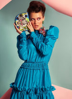 Load image into Gallery viewer, Saphire Ruffle Dress