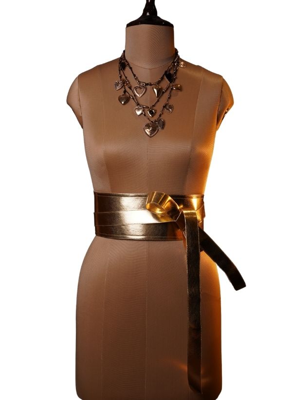 Gold Tie Up Belt