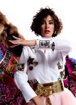 Load image into Gallery viewer, White Taffeta Silk Shirt