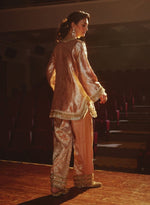 Load image into Gallery viewer, Salmon Pink Brocade Farshi Salwar Set