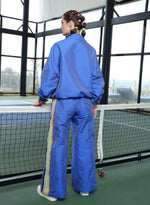 Load image into Gallery viewer, BLUE ZIPPER TRACK SUIT WITH SWAROVSKI WATCHES
