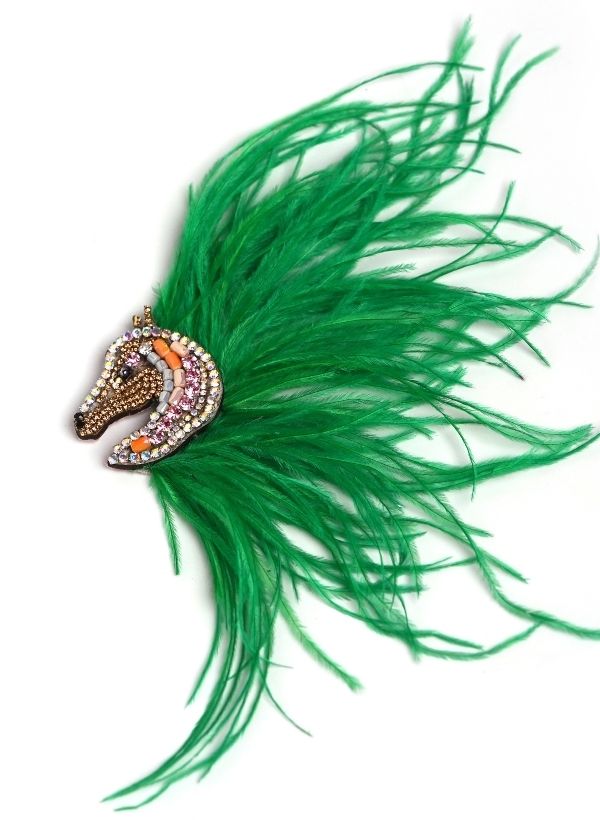 The Green Solene Fur Brooch