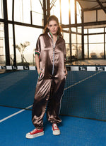 Load image into Gallery viewer, METALLIC ZIPPER JUMPSUIT