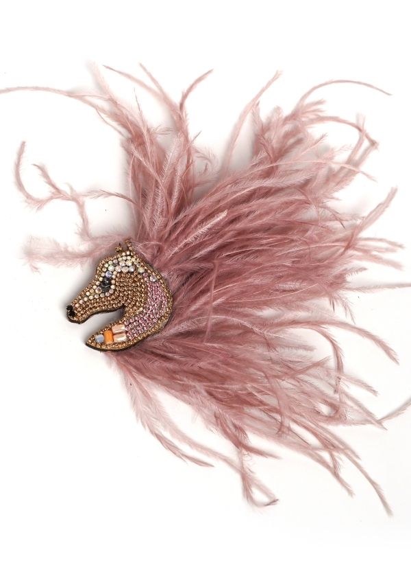 The Salmon Solene Fur Brooch