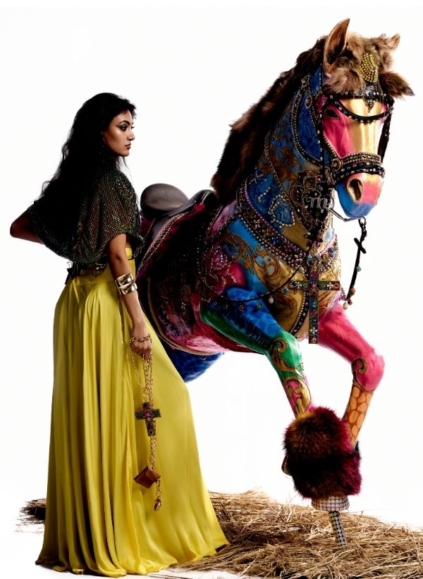 Yellow Satin Skirt/Pant