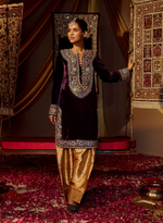 Load image into Gallery viewer, Purple Velvet Kurta Set
