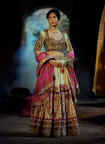 Load image into Gallery viewer, Cream Chanderi Lehenga Set