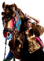 Load image into Gallery viewer, Gold Metallic Blouson