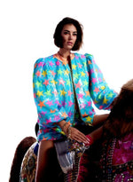 Load image into Gallery viewer, Turquoise Sequin Jacket