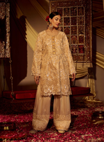 Load image into Gallery viewer, Cream Cutwork Sequined Kurta Set