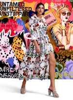 Load image into Gallery viewer, White Crochet Shirt Dress