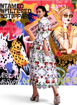 Load image into Gallery viewer, White Crochet Shirt Dress