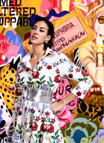 Load image into Gallery viewer, White Crochet Shirt Dress