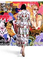 Load image into Gallery viewer, White Crochet Shirt Dress