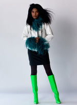 Load image into Gallery viewer, White Faux Leather Jacket