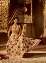 Load image into Gallery viewer, Cream Mirror Work Lehenga Set