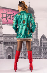 Load image into Gallery viewer, STATEMENT EMERALD PATCH WORK JACKET