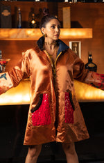 Load image into Gallery viewer, COPPER HAND PAINTED JACKET DRESS